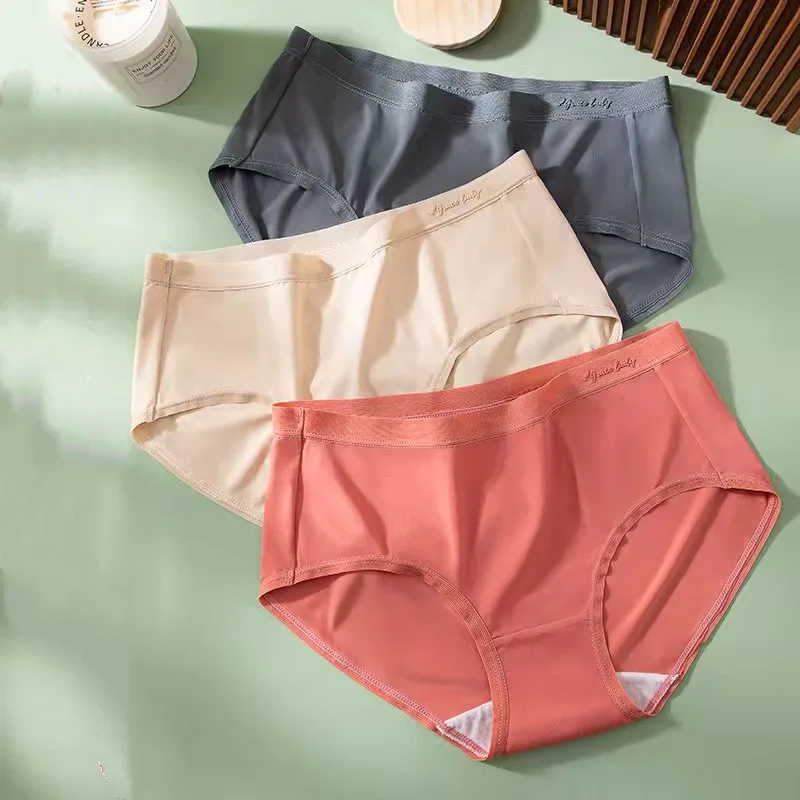 

Бесшовные хлопковые женские трусики, нижнее белье со средней посадкой, однотонные трусы, трусы для женщин, комфортное нижнее белье, трусики