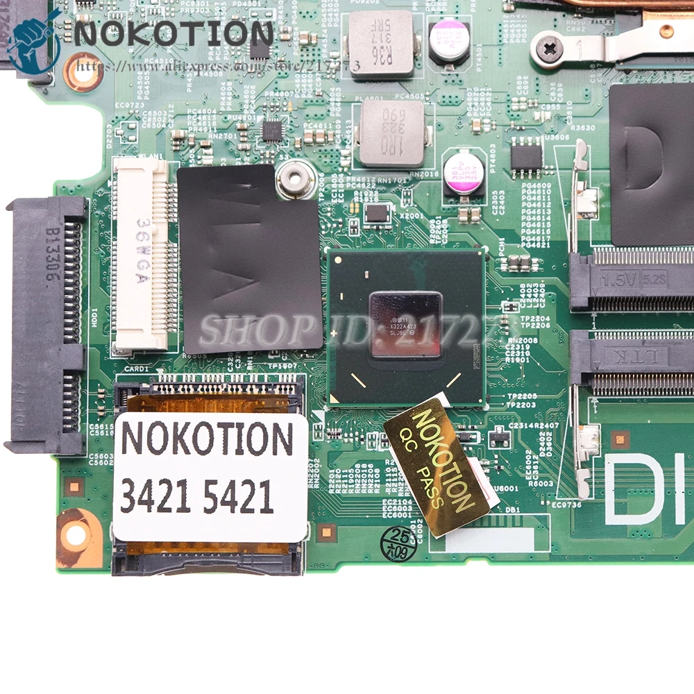 NOKOTION CN-0PTNPF 0PTNPF 12204-1 DNE40-CR MB 5J8Y4 для Dell Inspiron 15R 3421 5421 материнская плата ноутбука SR10A 1017U