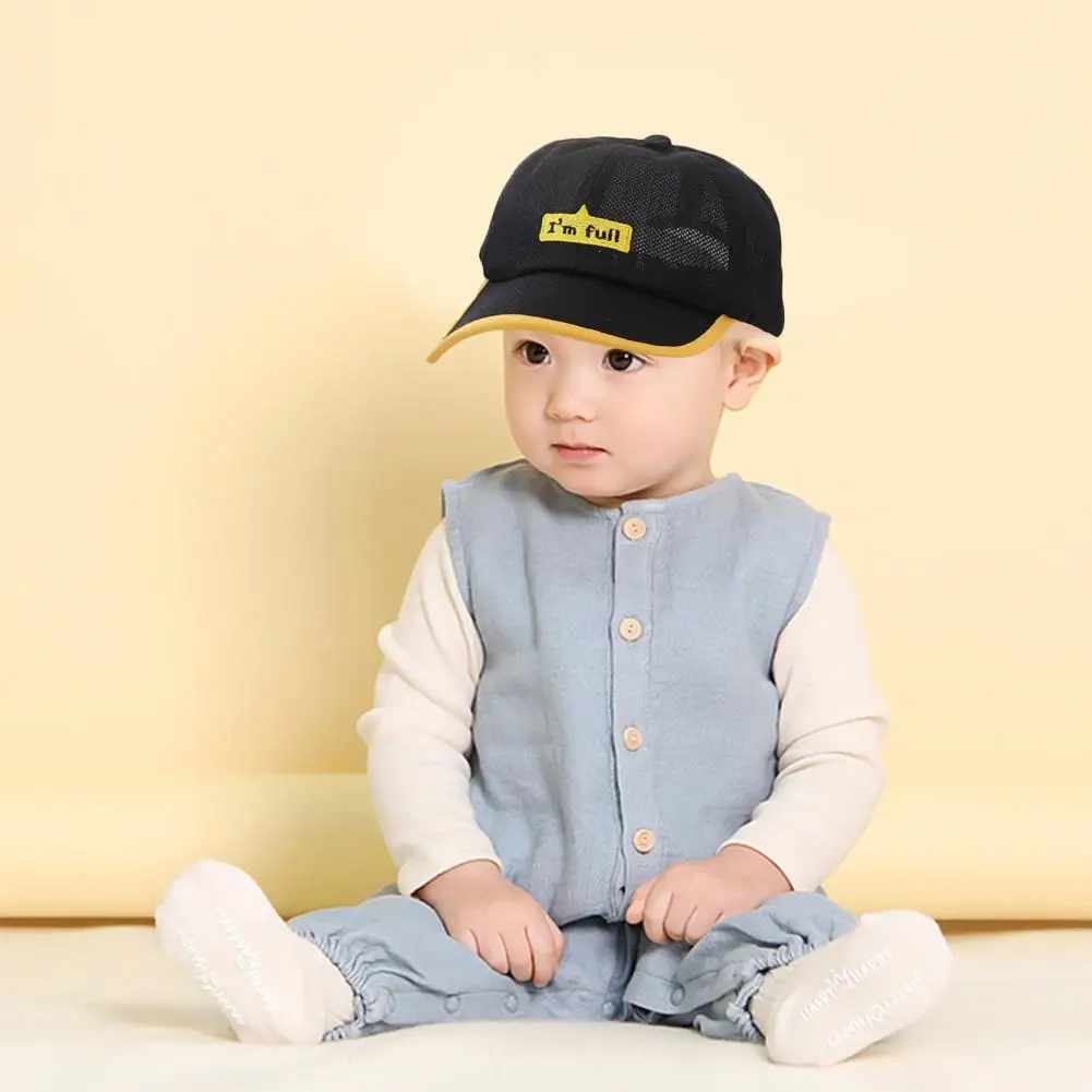 

Toddler Hat Comfortable Lightweight High Elasticity Baby Girls Ventilation Peaked Hat Baby Cap for Travel