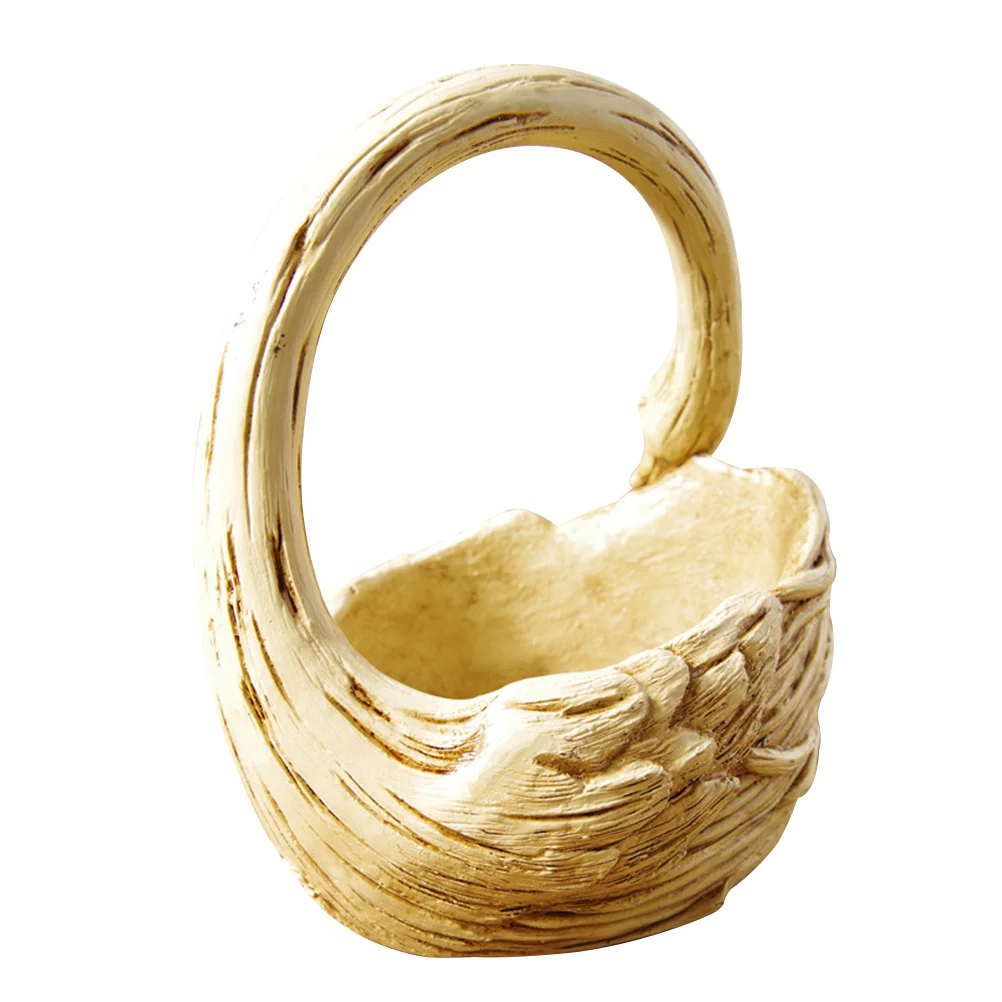 

Delicate Succulents Flowerpot Resin Imitated Swan Flower Pot Indoor Planting Container