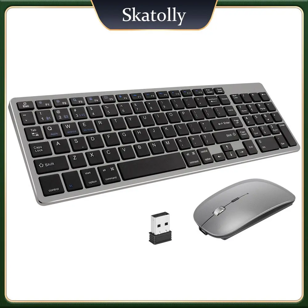

2.4G Wireless Keyboard And Mouse Combo Ultra Thin Russian/Spanish/French/Arabic/Hebrew Protable Mini Keyboard Mice For Laptop PC