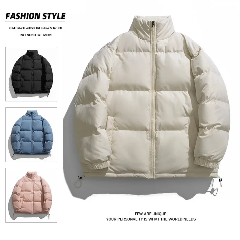 2022 Trendy Cotton Coat New Men's Autumn Winter Thickened Padded Jacket Casual Loose Fit Couple Style for Men and Women