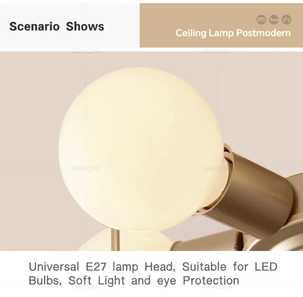 

Настенный светильник Sanoni алюминиевый