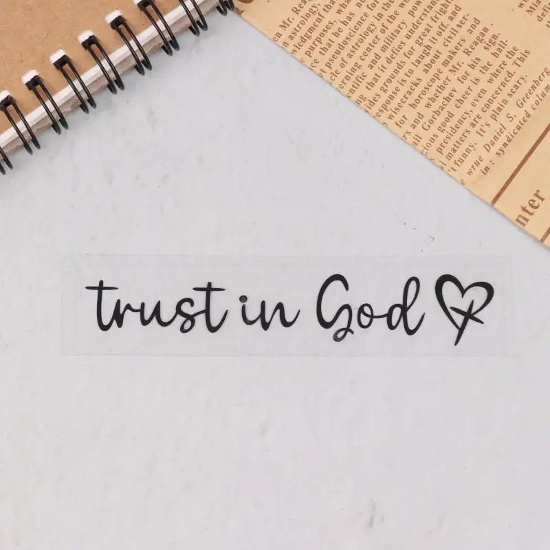 

Trust In God Heart Автомобильное зеркало заднего вида, наклейка, наклейка, вера, библейский стих, христианская церковь, декор на бампер автомобиля