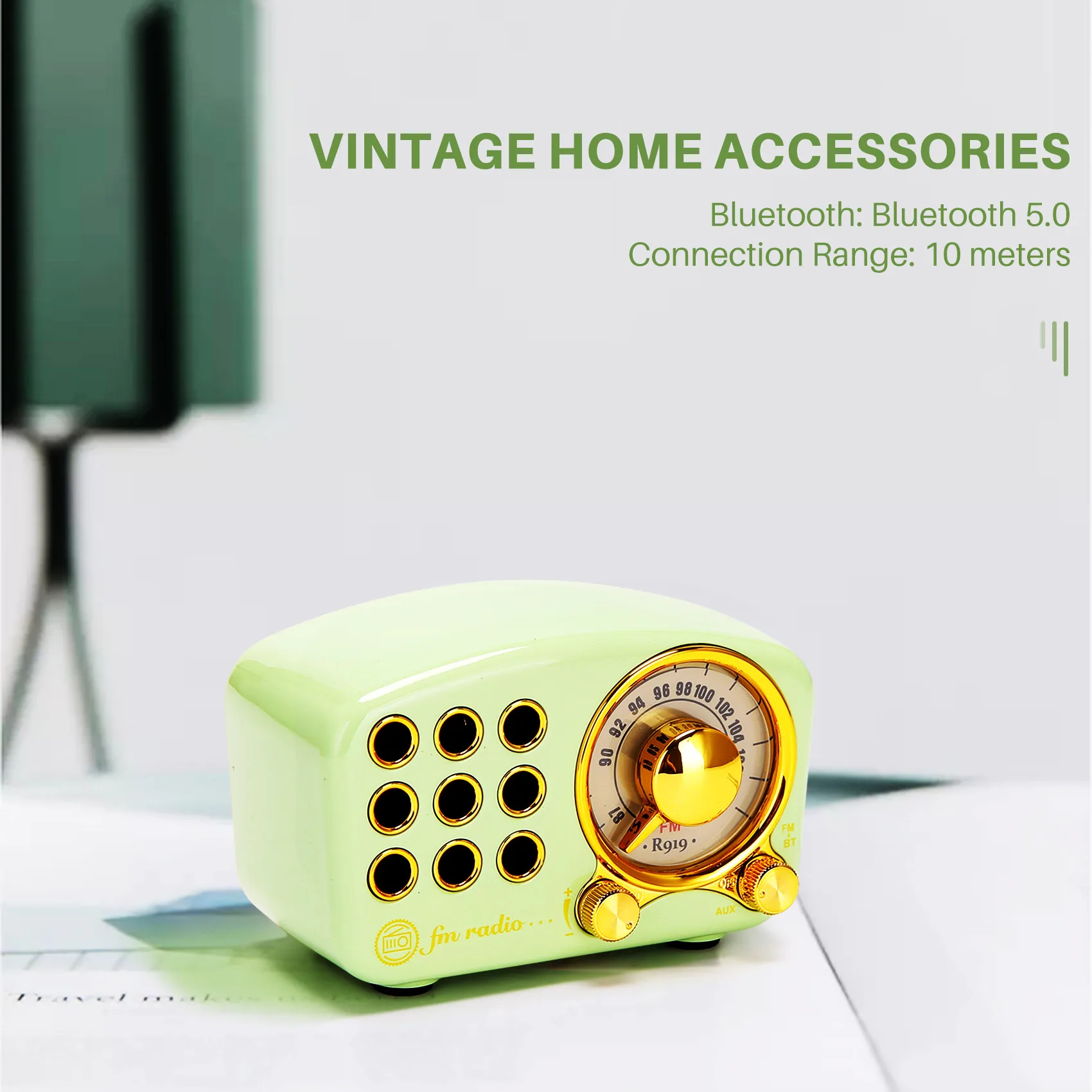 R919 Ретро-радио Bluetooth-динамик FM-радио в старомодном классическом стиле Bluetooth слот