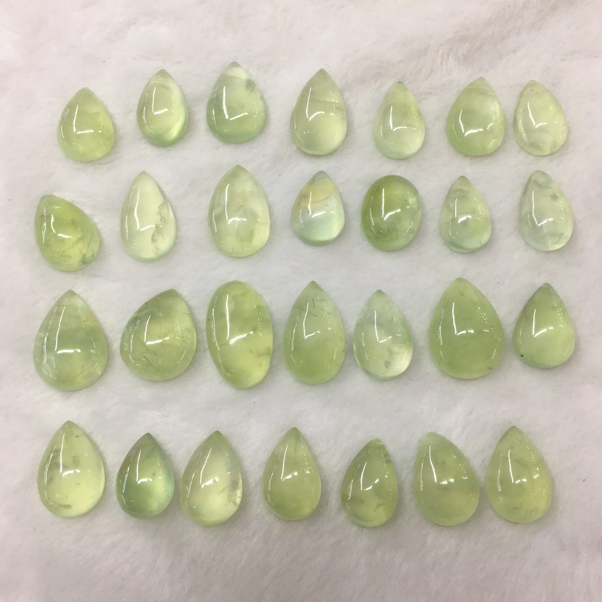 Оптовая продажа 10 шт./упаковка бусины из натурального преннита кабошон 16-30 мм