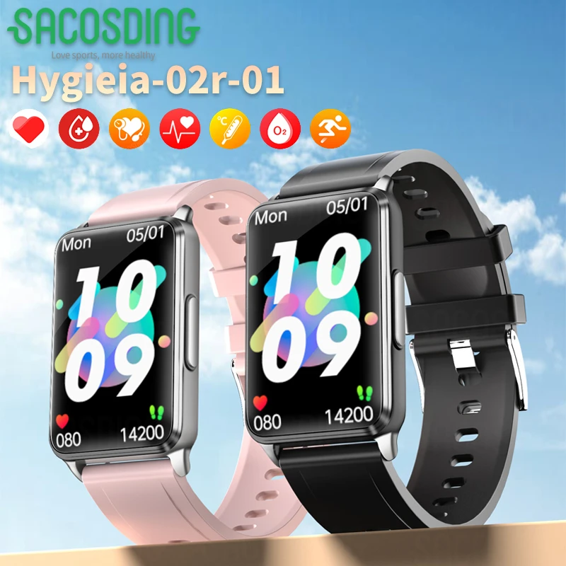 

Non-invasive Blood Glucose ECG+PTT Smart Watch Men 1.47" Screen Blood Pressure Oxygen Body Temperature Smartwatch 60+Dials Watch