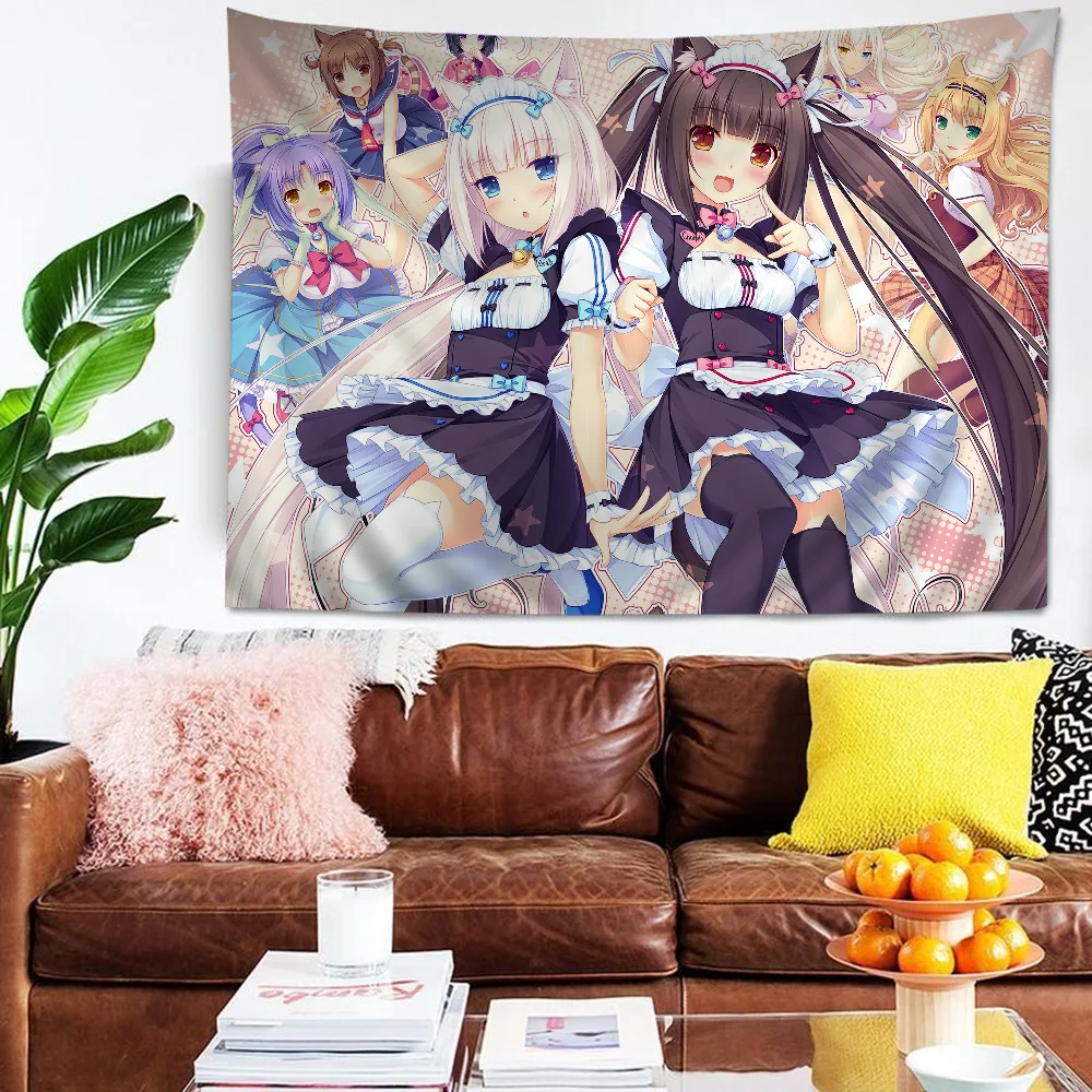 Некопара аниме гобелен из искусство научная фантастика домашний декор Настенный