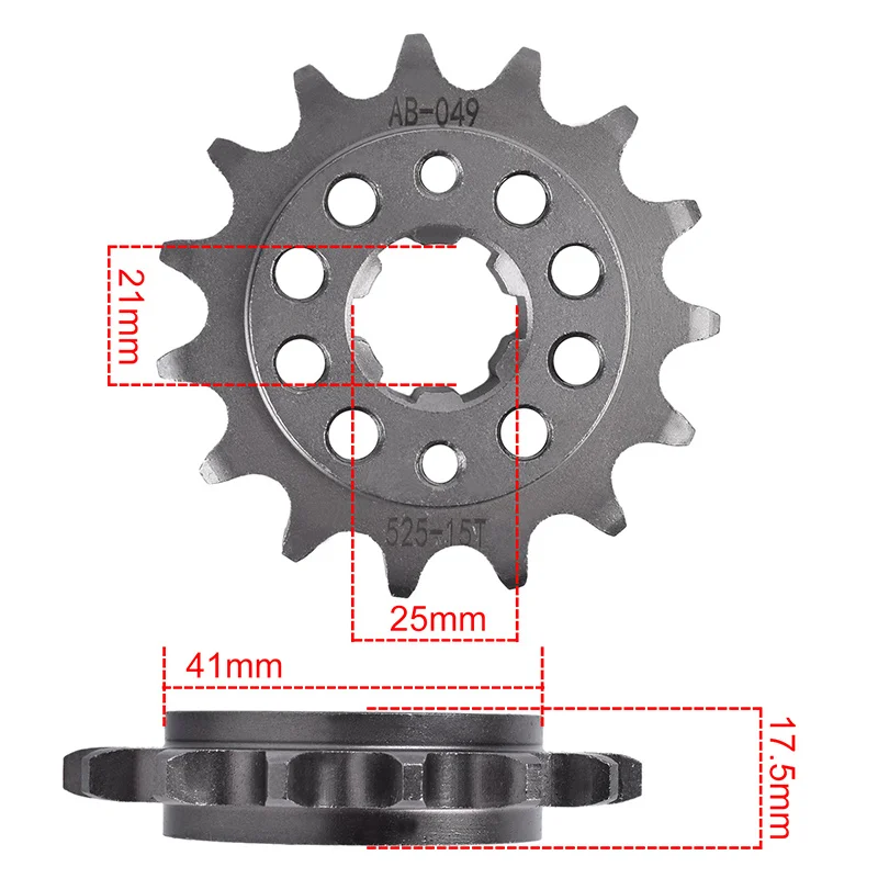 Цепь ASDL 525 15T зубчатая Звездочка для мотоцикла Honda 400cc 500cc CBR 400 VFR CB 500 TT XBR 1987 1988 1989