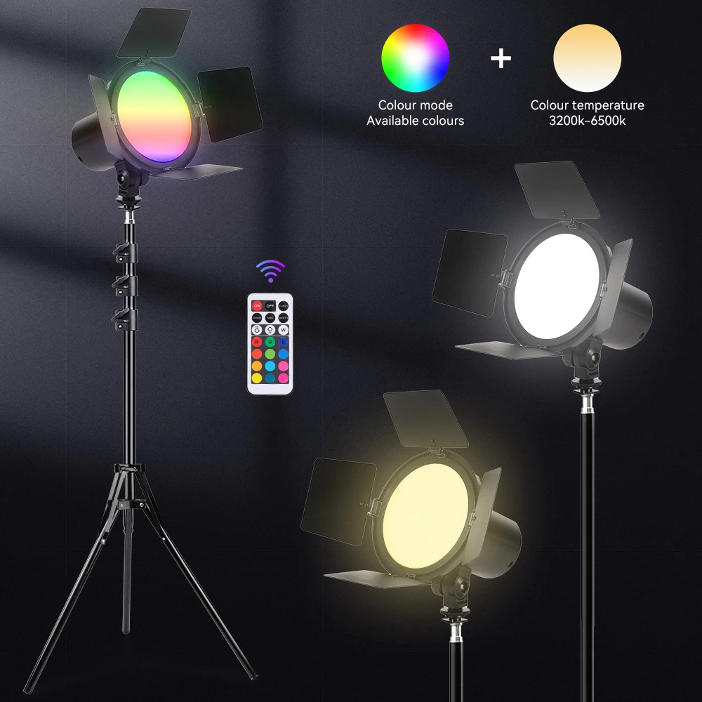 RGB фотостудия непрерывная живая потоковая заполняющая лампа освещение набор