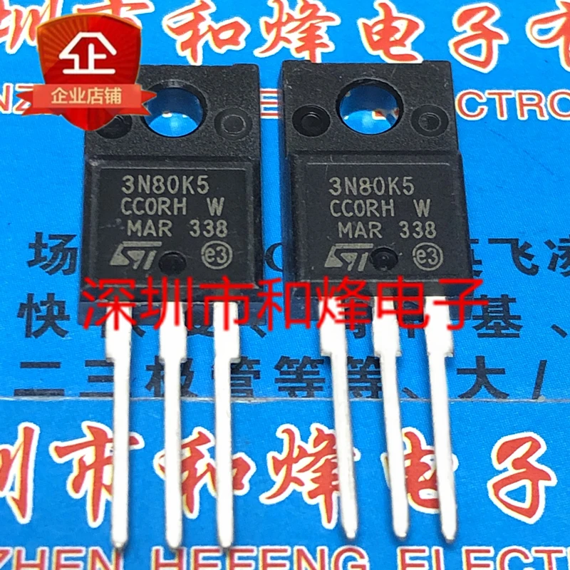 

5PCS-10PCS 3N80K5 STF3N80K5 TO-220F 800V 3A New And Original On Stock