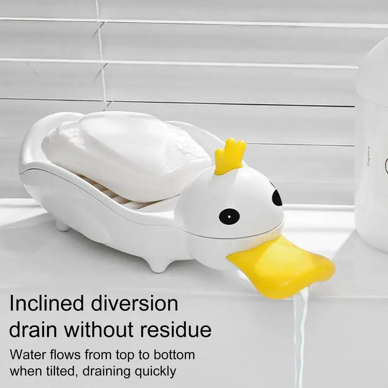 Милая мыльница мультяшный самосливающийся держатель для мыла душа портативный