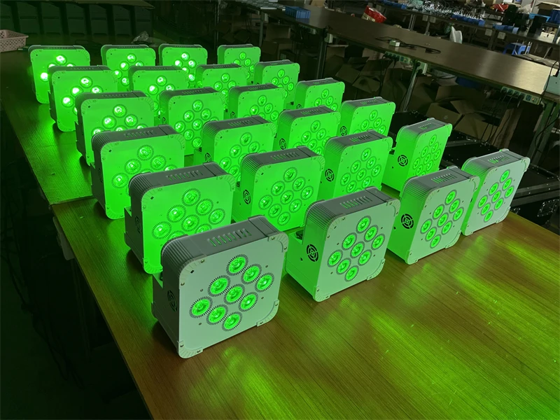 8 шт. 9*10 Вт RGBW 4в1 беспроводной и заряжаемый аккумулятор плоский номинальный