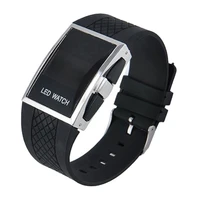 fashion casual unisex square case led digital display sports wrist watch gift
