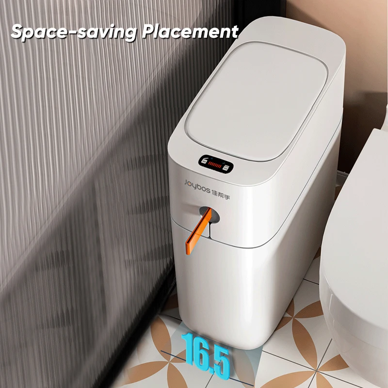 JOYBOS Induction Trash Can Smart Sensor Garbage Bin Automatic Packing 13L Kitchen Bathroom Waterproof Large Privacy Trash Bin 6