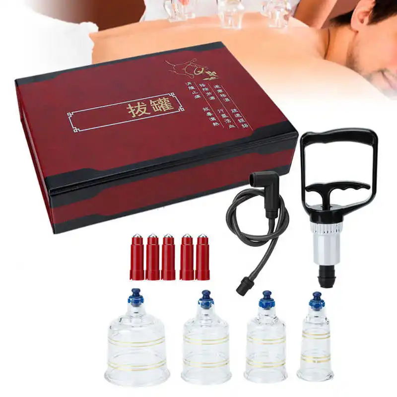 

19 Cans Thick Jars Big Vacuum Cupping Set Chinese Medical Therapy Cellulite Body Massager Anti Rupture Cans Guasha Suction Cup