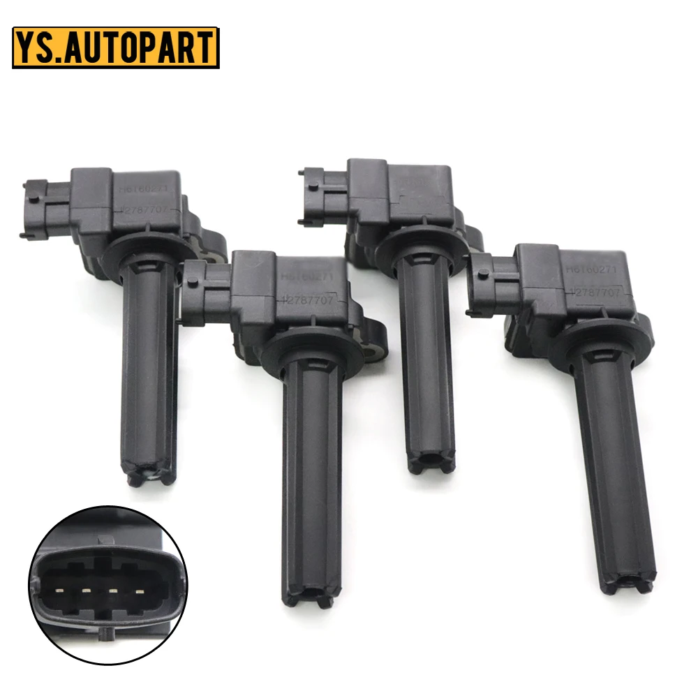 

1/4 шт катушка зажигания автомобиля H6T60271 подходит для CADILLAC BLS SAAB 9-3 9-3X UF-526 526 12787707 178-8440 C1430