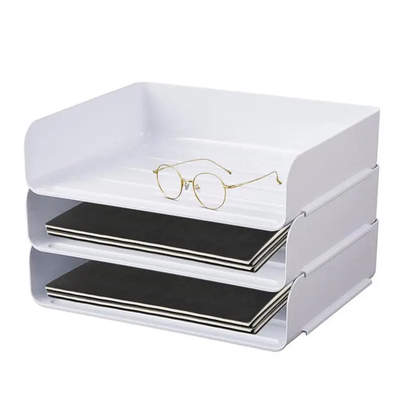 

File Paper Organizer Desktop File Paper Racks Organizer Desk Letter Tray Stackable Desk File Rack File Holder For Flyers Offices