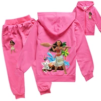 2022 costume moana hoodie kids spring autumn clothes baby boys zipper hoody jacketpants 2pcs set toddler girls boutique outfits