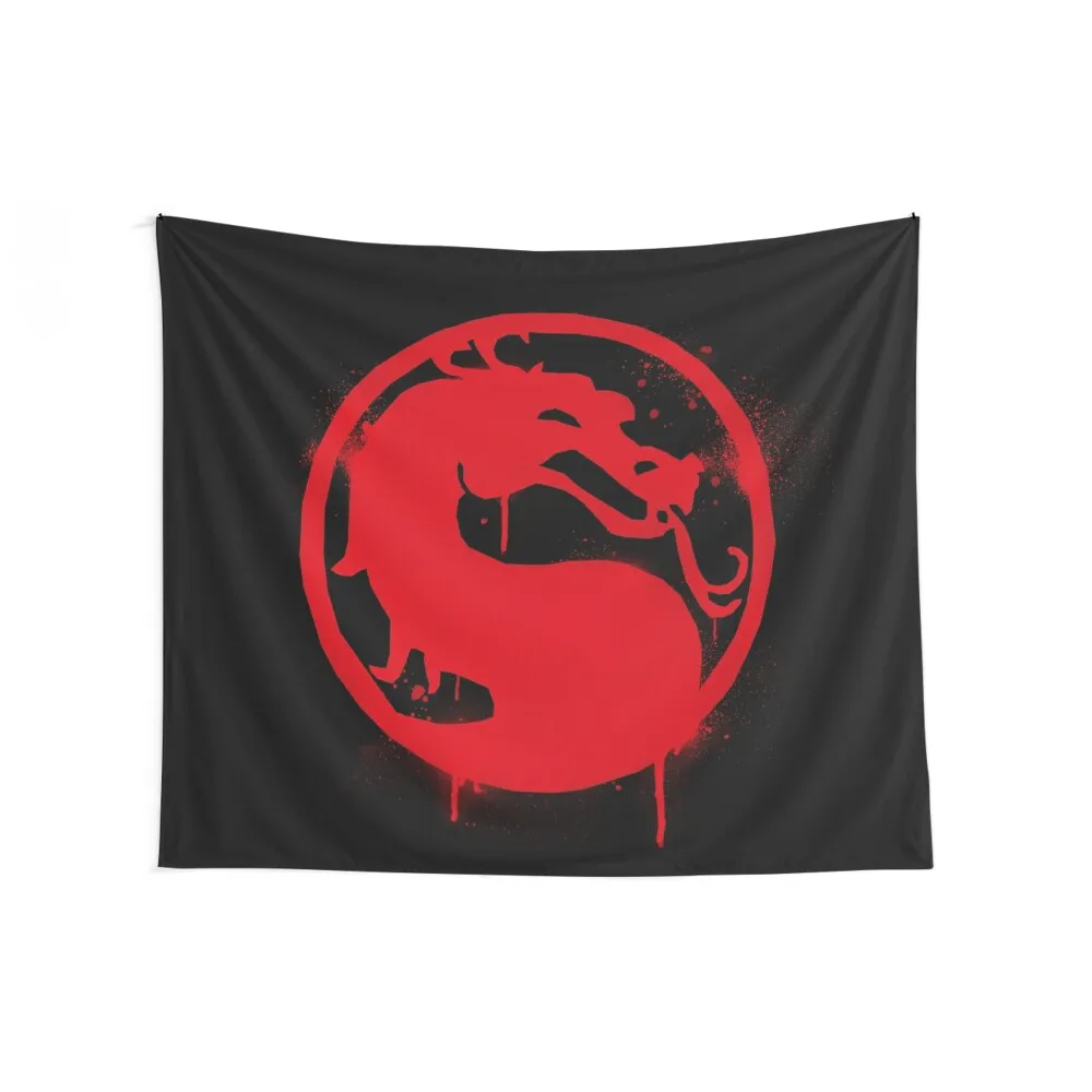 Гобелен Mortal Kombat с эмблемой брызг 11 гобелен логотипом уличный декор Настенный