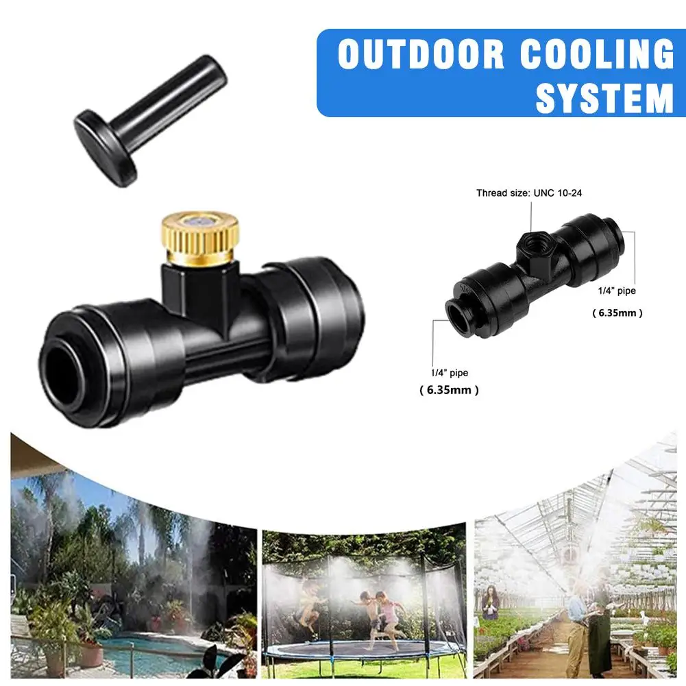 

Наружный распылитель для сада, Туманная система охлаждения, противотуманные сопла для внутреннего дворика, садовая система водяного охлаждения, V1T3