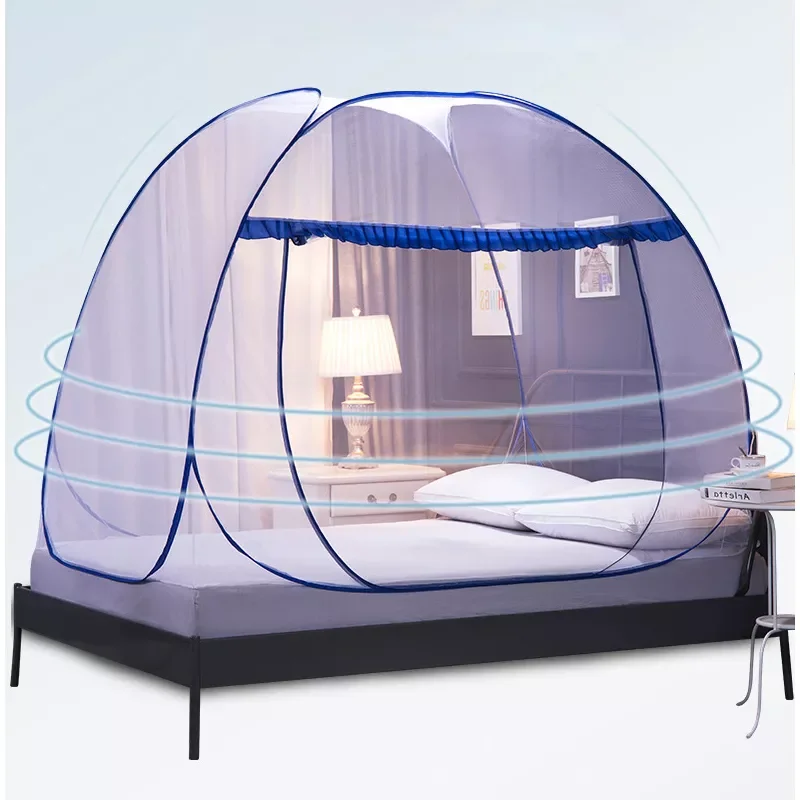 Folding Mosquito Net Bed Canopy Netting Anti-falling Yurt Netting Tent With Frame Mosquitera Canopy Netting Home Bedroom Decor