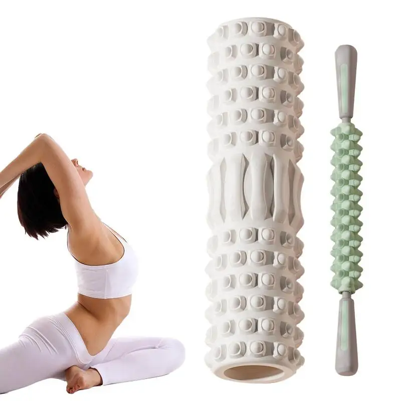 

Exercise Roller Foam Manual Pilates Leg Roller Foam Roller Accessories Athletes Muscle Roller Bar For Body Massage Home Gym Calf