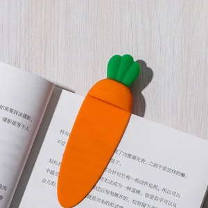 Kawaii мультяшная Закладка в виде моркови для учеников, держатель для книг, бумажник, считыватель, канцелярские принадлежности, офисные и школьные принадлежности