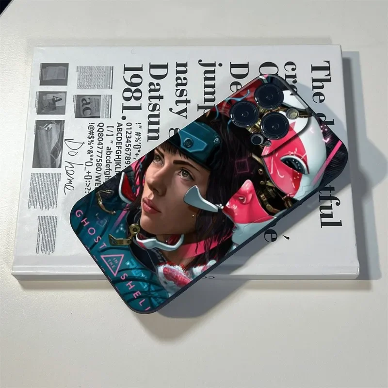 Чехол для телефона с аниме куклой Iphone 15 14 12 11 13 Pro Max XR 7 8 Plus мягкий чехол G-Ghost In The Shell