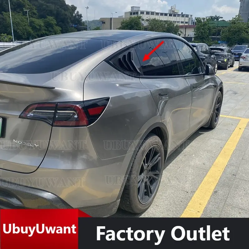 

Для Tesla Model Y 2020-2021 Sedan высококачественные АБС затемнения для задних дверей и окон жалюзи рама оконный порог молдинговая крышка наклейка отделка