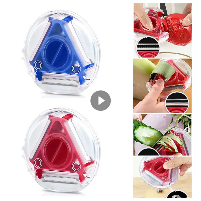 

3 в 1, многофункциональная круглая кухонная Овощечистка из нержавеющей стали