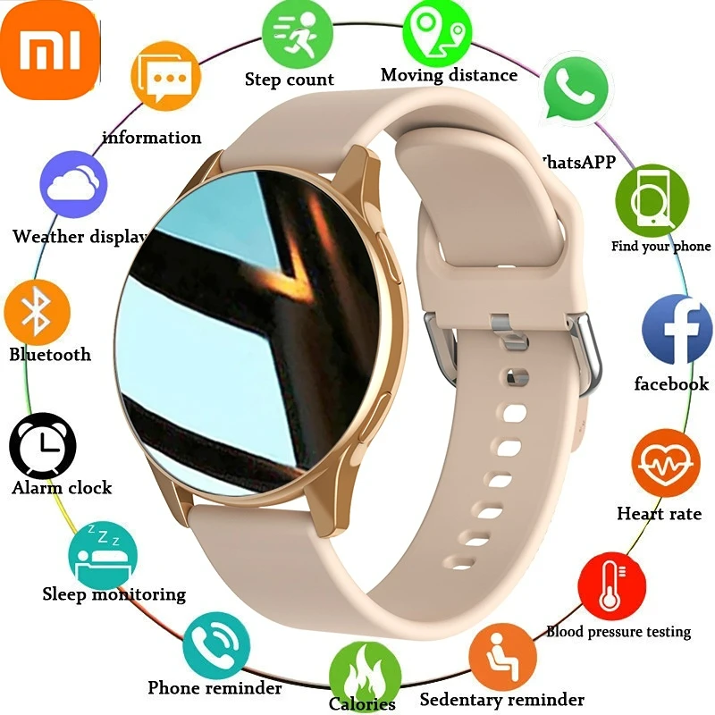 

Xiaomi New Women Bluetooth Call Smart Watch HeartRate Blood Pressure Monitoring Smartwatches IP67 Waterproof Men Smartwatch+Box