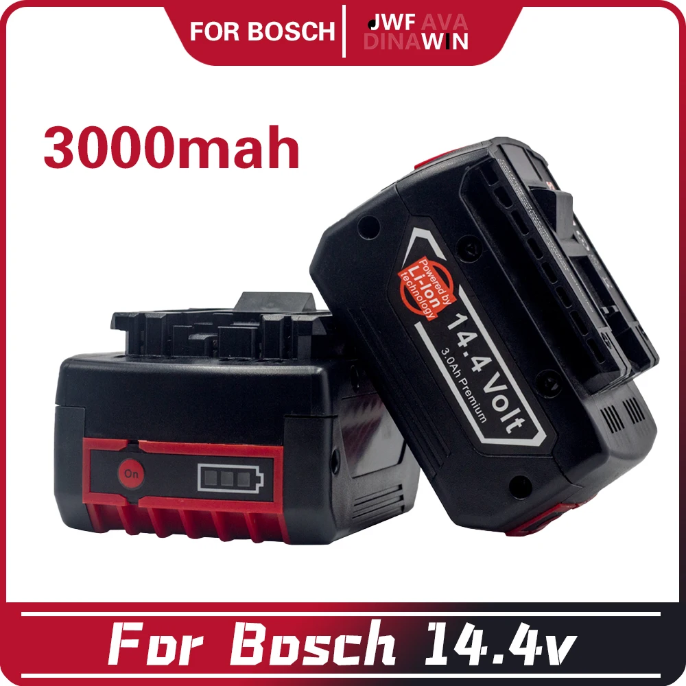 

Replacement Battery Charger Set for Bosch Power Tool 14.4V 3.0Ah Compatible with GBH GDR GSR 1080 DDS180 BAT614G - 18650 Battery