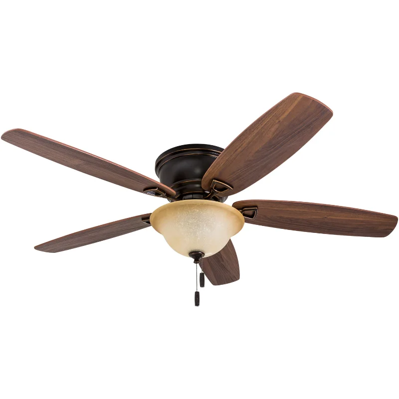 

Honeywell Glen Alden 52" Bronze Low Profile Ceiling Fan with 5 Blades, Pull Chains & Reverse Airflow