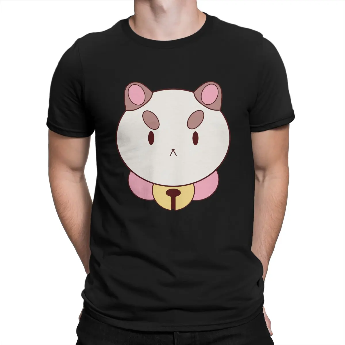 

Men T-Shirts Puppycat Classic Creative Cotton Tees Short Sleeve Bee and Puppycat Cartoon Cat T Shirts Crew Neck Tops 4XL 5XL