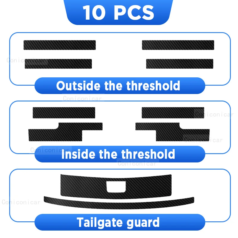 Для GEELY OKAVANGO 2025 автоматическая защита задней двери, педаль порога, текстура из углеродного волокна, аксессуары, кожа, искусственная кожа, Стайлинг, автомобильная наклейка, отделка