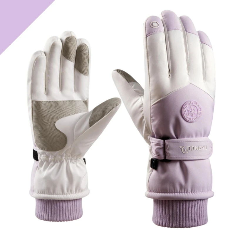 

Зимние лыжные перчатки мужские и женские плюшевые утолщенные Велосипедное снаряжение парные водонепроницаемые теплые перчатки для сенсор...