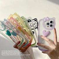 bandai new cat head macaron candy 8 color 3d love phone case for iphone x xr xs 7 8 plus 11 12 13 pro max 13mini cover