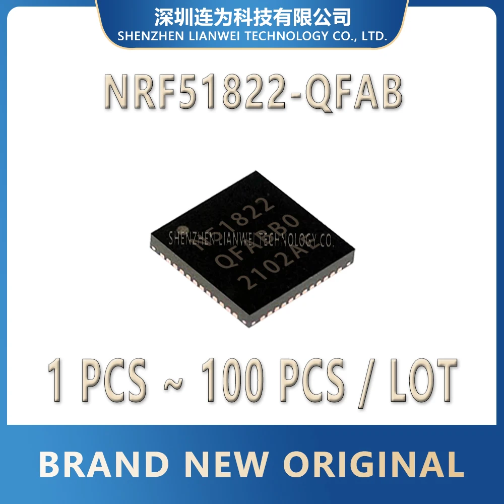 

NRF51822-QFAB NRF51822 NRF IC RF TXRX MCU Chip VFQFN-48