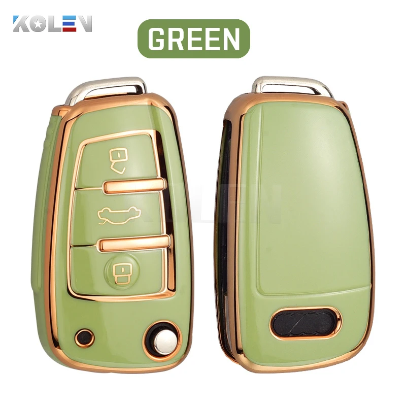 

Модный чехол из ТПУ для автомобильного ключа, чехол для Audi A1 A3 8P 8L A4 A5 B6 B7 A6 A7 C5 C6 4F Q3 Q5 Q7 Q8 TT S3 S4 S6 RS, аксессуары