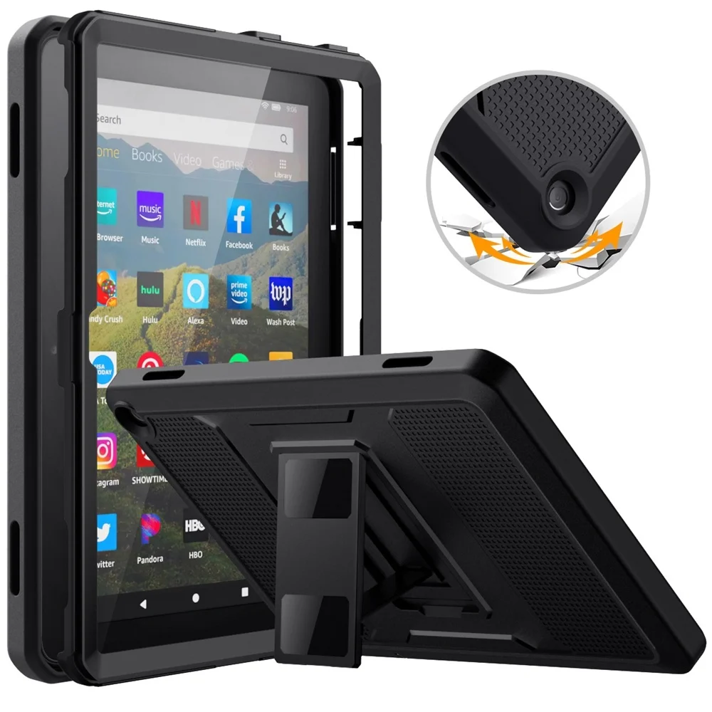 

Case for All-New Kindle Fire HD 8 Tablet and 8 Plus Tablet(10th Gen, 2020 Release),[Heavy Duty] Full Body Rugged Cover