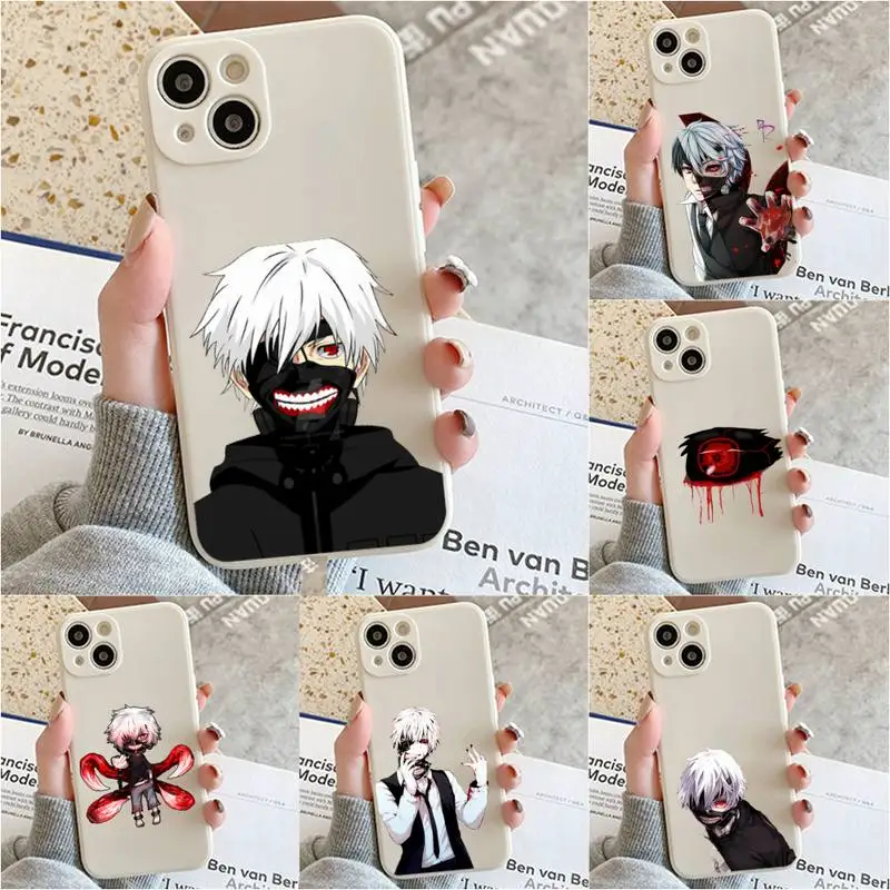 

Anime JUUZOU SUZUYA Tokyo Ghouls Phone Case For Iphone 7 8 Plus X Xr Xs 11 12 13 Se2020 Mini 14 Pro Max White Case