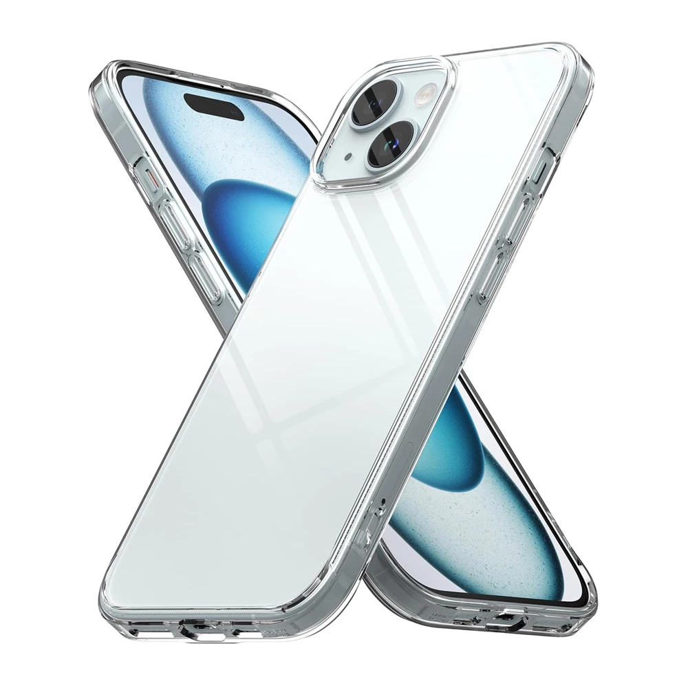 

Ringke Fusion for Apple iPhone 15 Plus Case 6.7 Inches Clear Back and Soft TPU Frame Hybrid Cover