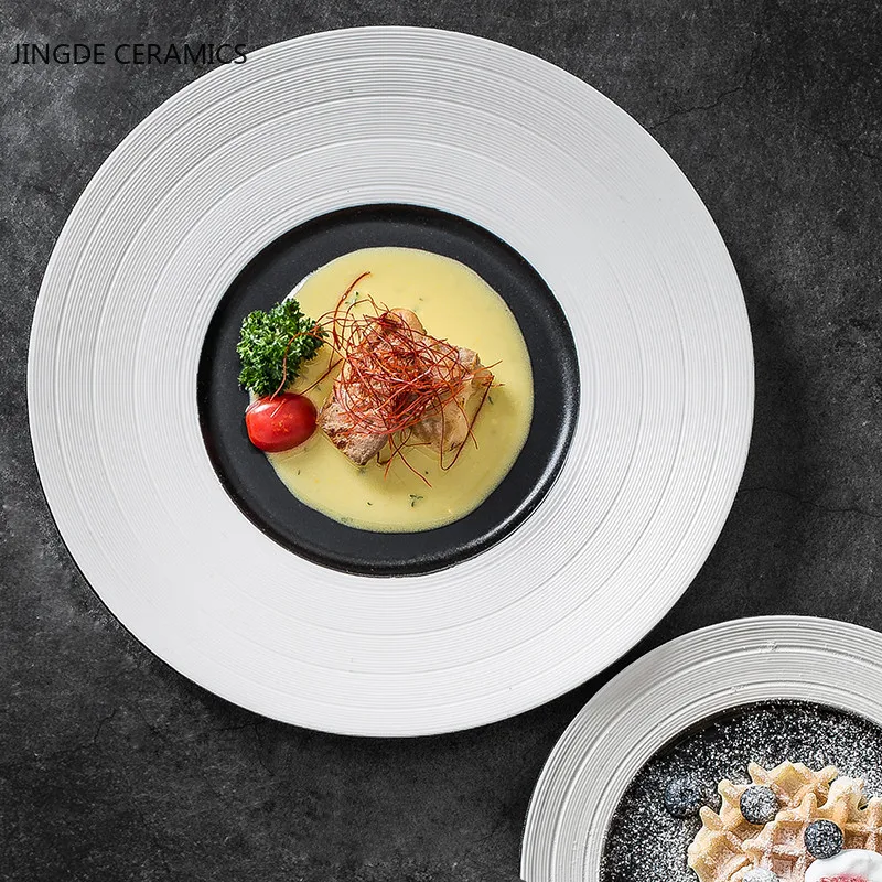 

Однотонная Западная тарелка в скандинавском стиле, посуда, керамическая тарелка, круглые тарелки, домашние тарелки для стейка, салата, фруктов, торта, декоративные тарелки