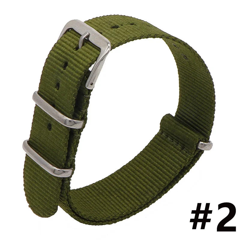18mm 20mm 22mm Army Sports Nato Strap Fabric Nylon Watchband Buckle Belt for 007 James Bond Watch Bands Colorful Rainbow