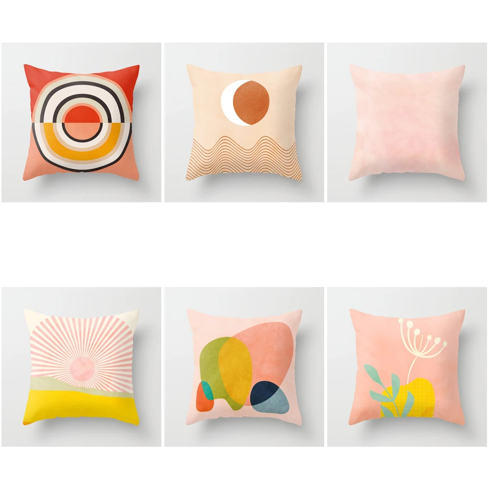 

Домашняя декоративная наволочка для дивана, наволочка для подушки в скандинавском стиле 40*40 см 40x40 см 50x50 60x60 см, Morandi 45*45, гостиная с абстрактн...