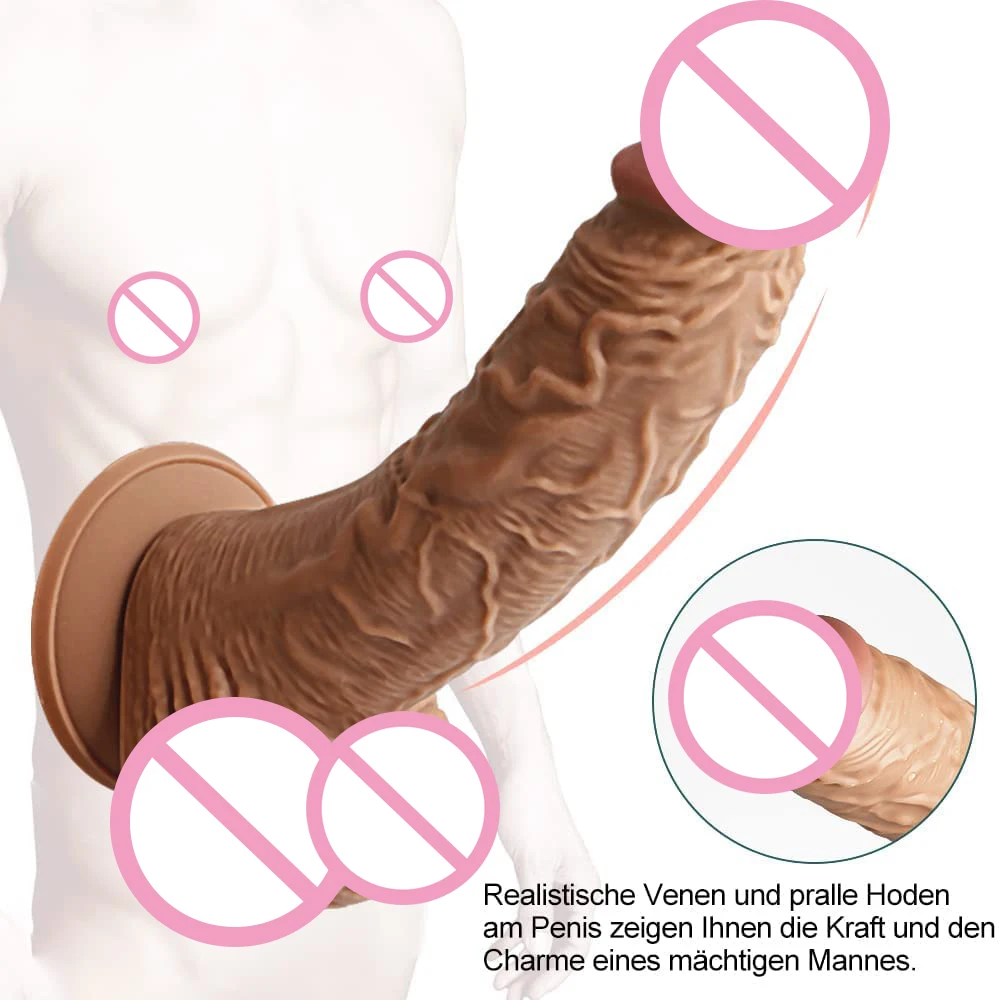 XL Realistic Dildo with Powerful Suction Cup Female Sex Toy Ball Bulge Penis Replica Perfect Anal for Couples |