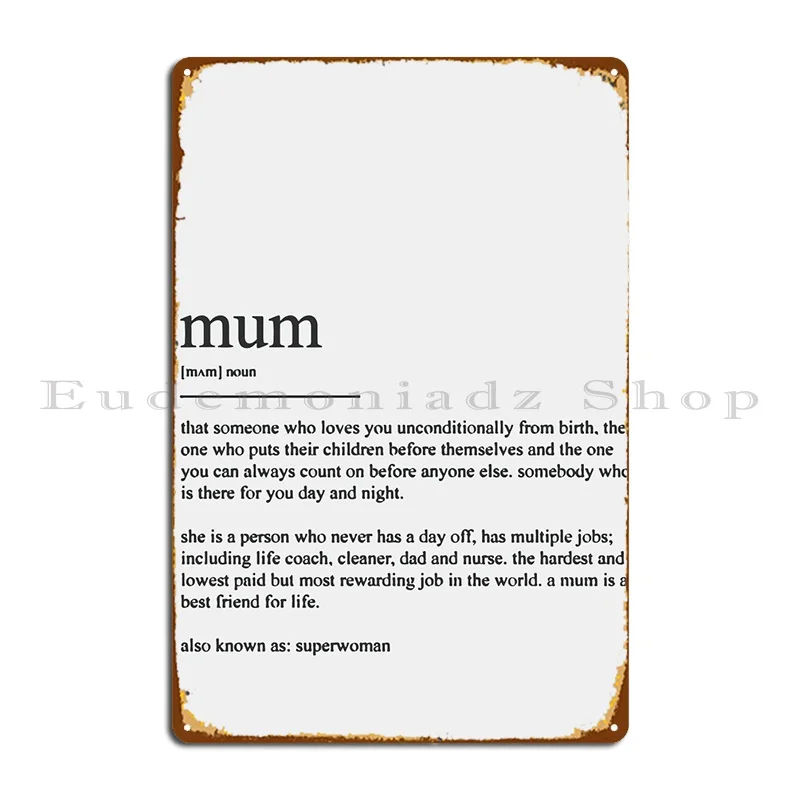 

Металлический знак для мамы, настенная роспись, Фотофон для гаража, кинотеатра