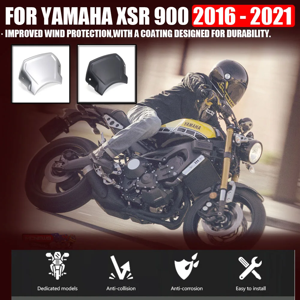 

For YAMAHA XSR900 XSR-900 2016-2021 XSR 900 Motorcycle Windshield Deflectors Wind Shield Screen Protector Parts 2020 2019 2018