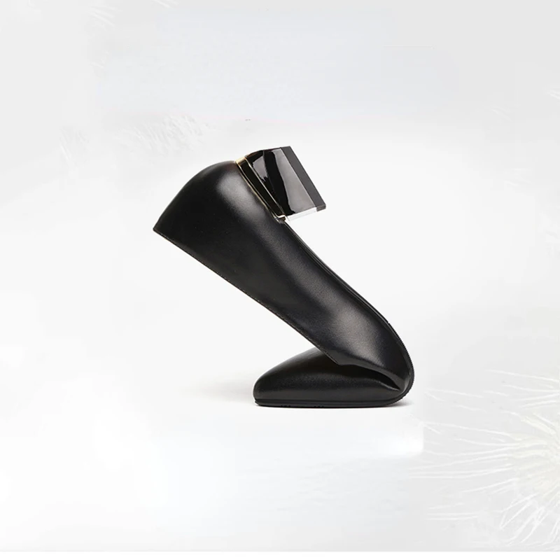 

Специальные кожаные женские туфли, закрытые туфли, Женская Весенняя универсальная рабочая обувь на толстом каблуке среднего каблука, кожан...